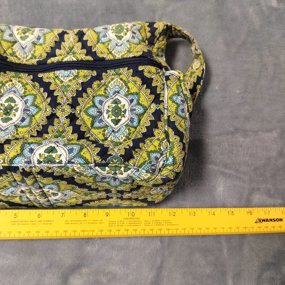 2/$30 Vera Bradley Cambridge Green Shoulder‎ Bag Purse Adjustable Strap OS